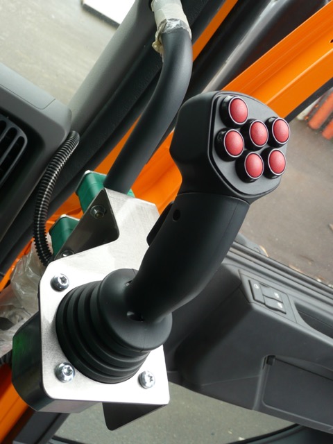 Joystick im Fahrerhaus
